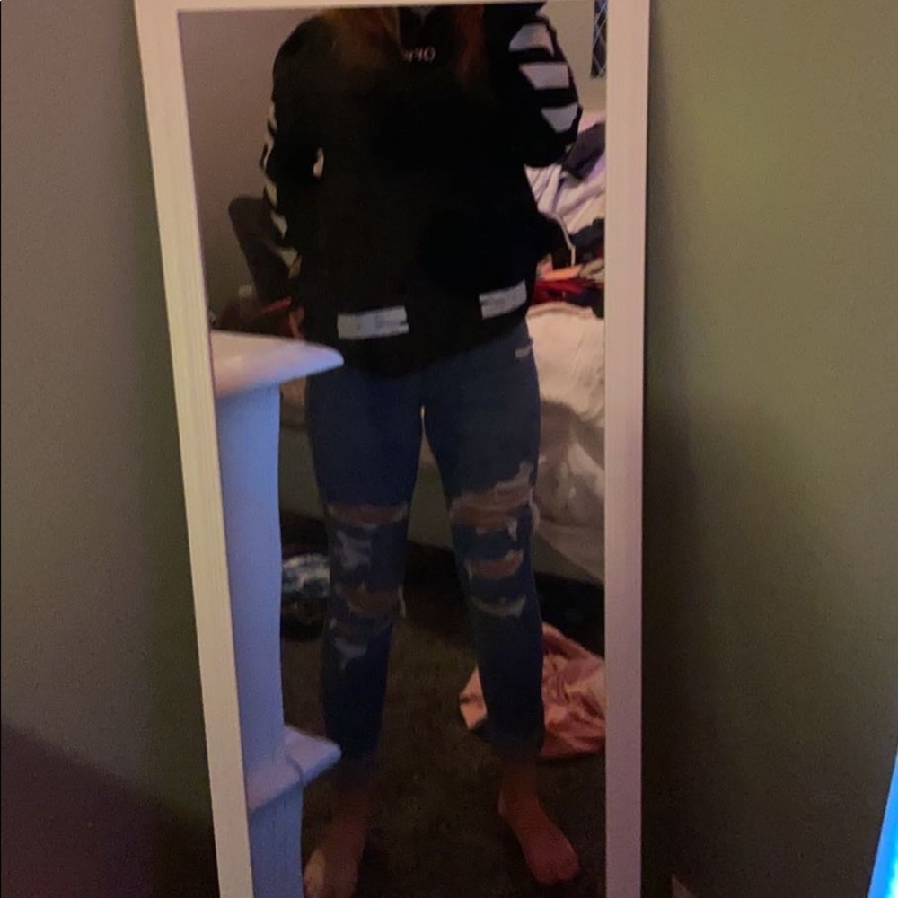 american eagle 00 ripped tight jeans